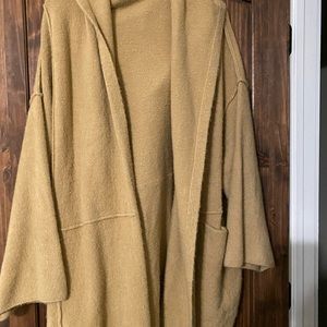 Easel oversized sweater coat with hood